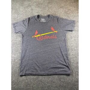 Majestic Threads Men St Louis Cardinals MLB Graphic T-Shirt Charcoal Gray Size M
